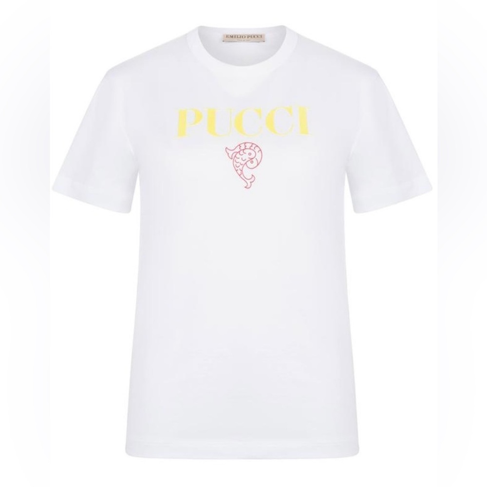 Emilio PUCCI Aquarius short-sleeved crewneck T-shirt Size Large NWT